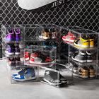 Sneakers için Manyetik Kapatma Şeffaf İstiflenebilir Akrilik Ayakkabı Kutuları