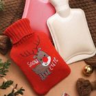 kırmızı köpek yavrusu noel baba örme kış sıcak promosyon için sıcak su şişeleri kapsar