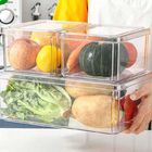 4 Adet İstiflenebilir Plastik Şeffaf Buzdolabı Organizatör Seti Mutfak Gıda Saklama